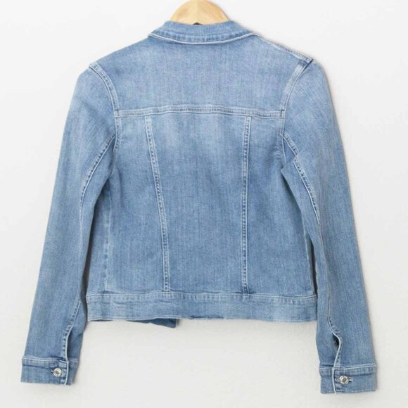 Mavi Women's XS Samantha Denim Jacket Stretchy Slim Fit Crop Organic Cotton $118 - Picture 4 of 15
